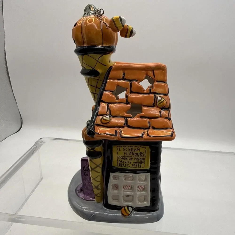 Blue Sky Clayworks Halloween I Scream (Ice Cream) Parlour Candle House, NEW